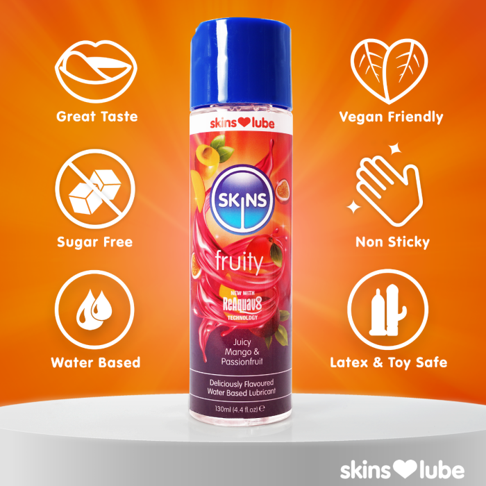 Skins Mango & Passion Fruit Water Based Lubricant 4.4 fl oz