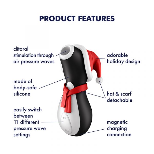 Penguin Holiday Edition Air Pulse Clitoral Vibrator by Satisfyer