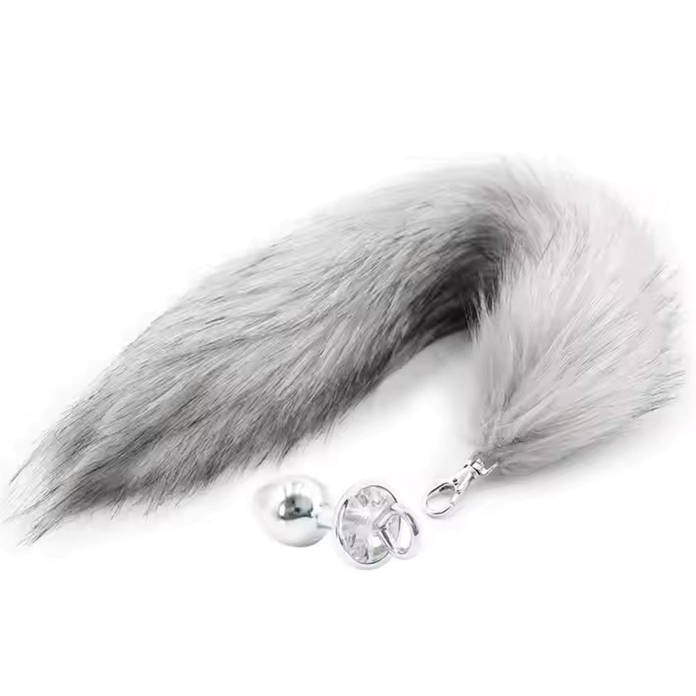 Faux Fox Tail with Detachable Anal Plug Med by Pink Elephant