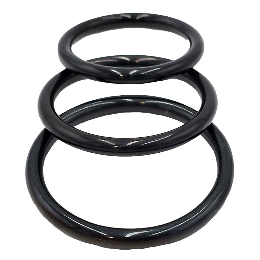 Rogue Stainless Steel 3pc Cock Ring Set