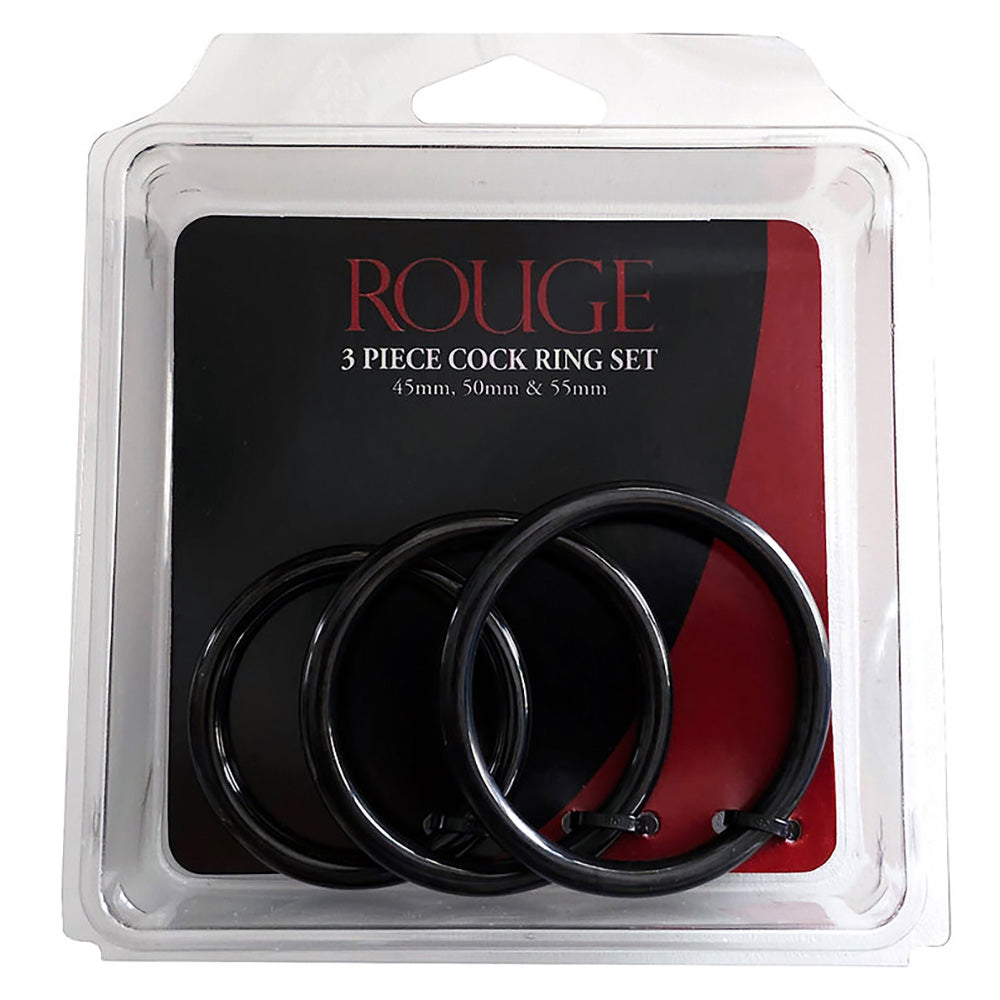 Rogue Stainless Steel 3pc Cock Ring Set