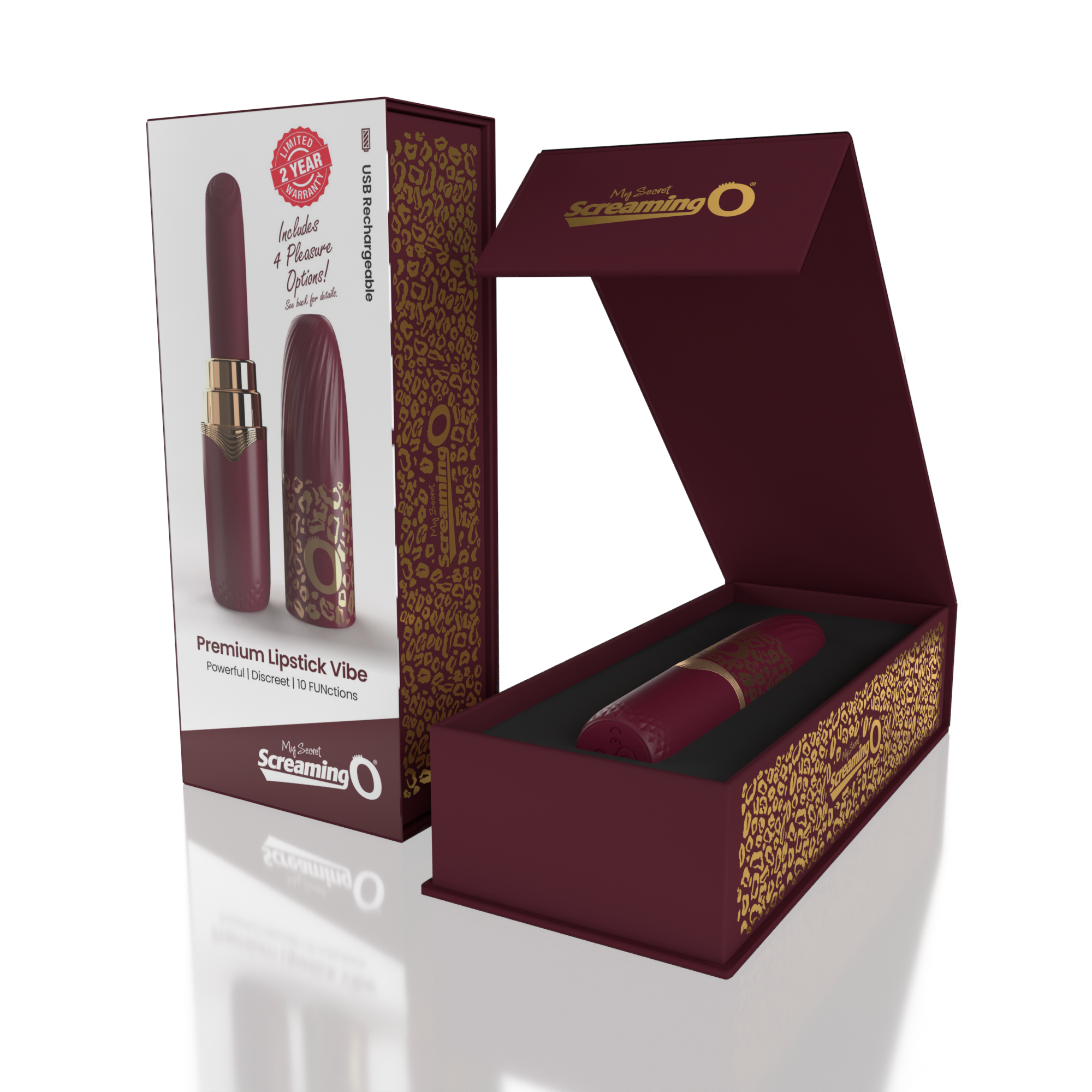 My Secret Premium Rechargeable Vibrating Lipstick by Screaming O