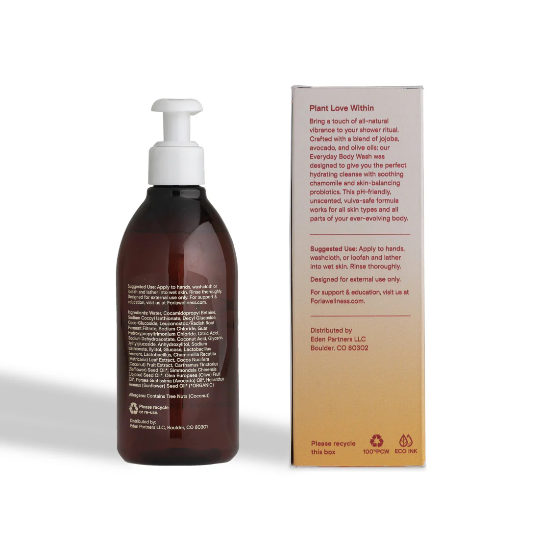 FORIA Vibrance Everyday Body Wash with Organic Botanicals 300ml / 10oz