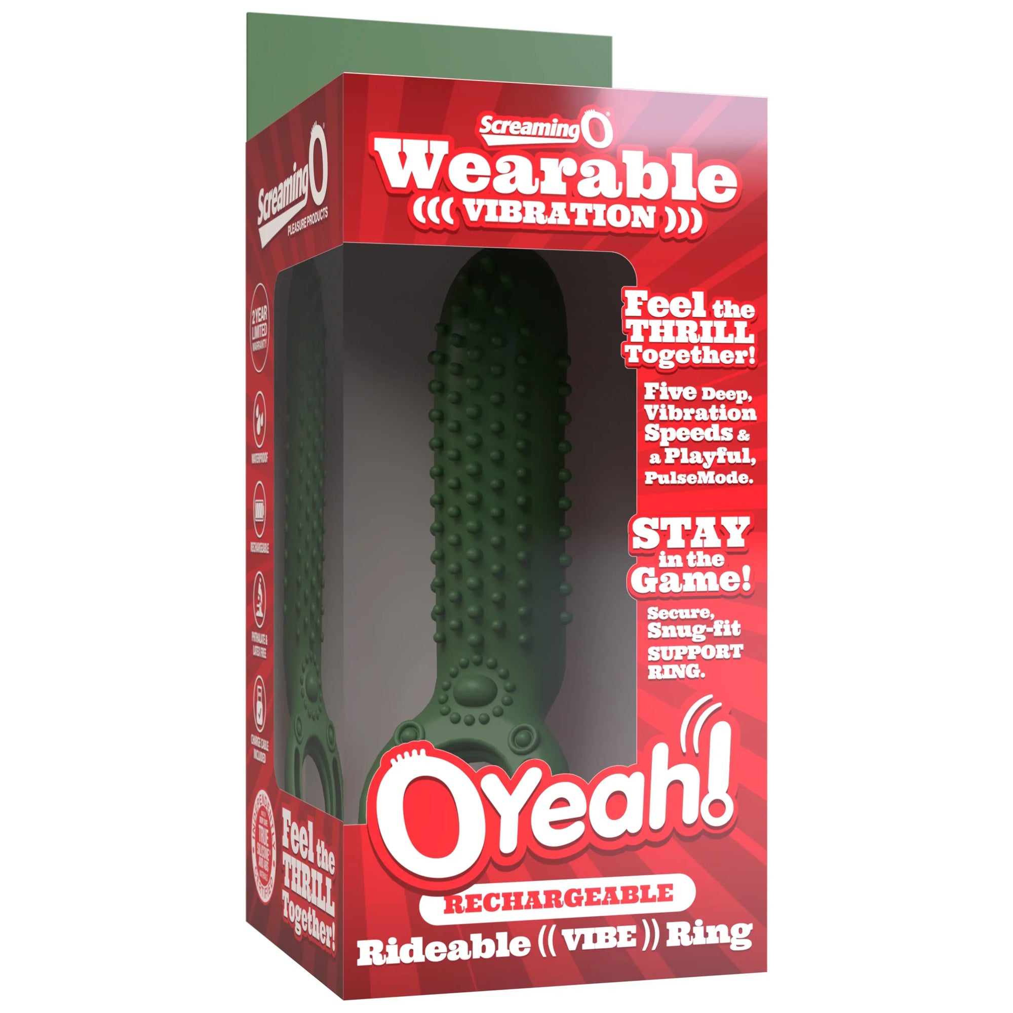 Screaming O Rechargeable OYeah Vertical Silicone Cock Ring
