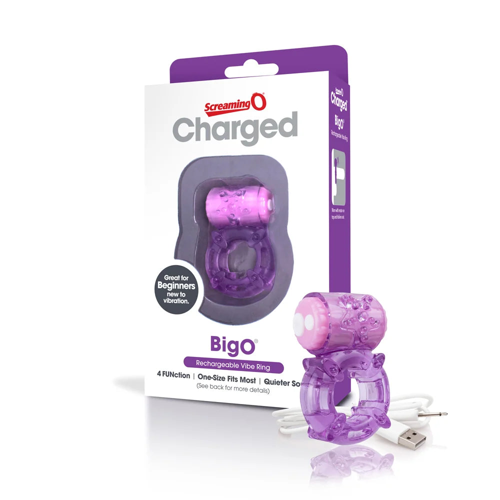 Charged Big O Vibrating Cock Ring by Screaming O