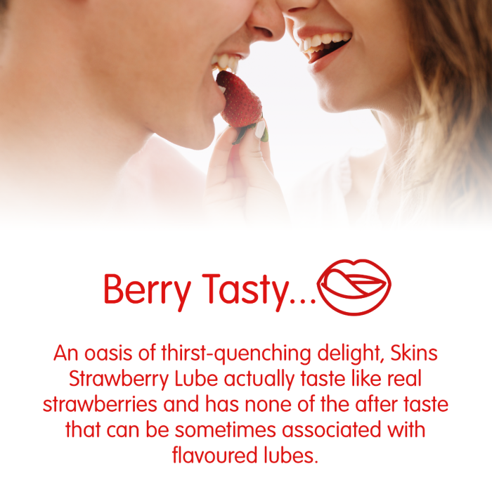 Skins Strawberry Water Based Lubricant 4.4 fl oz