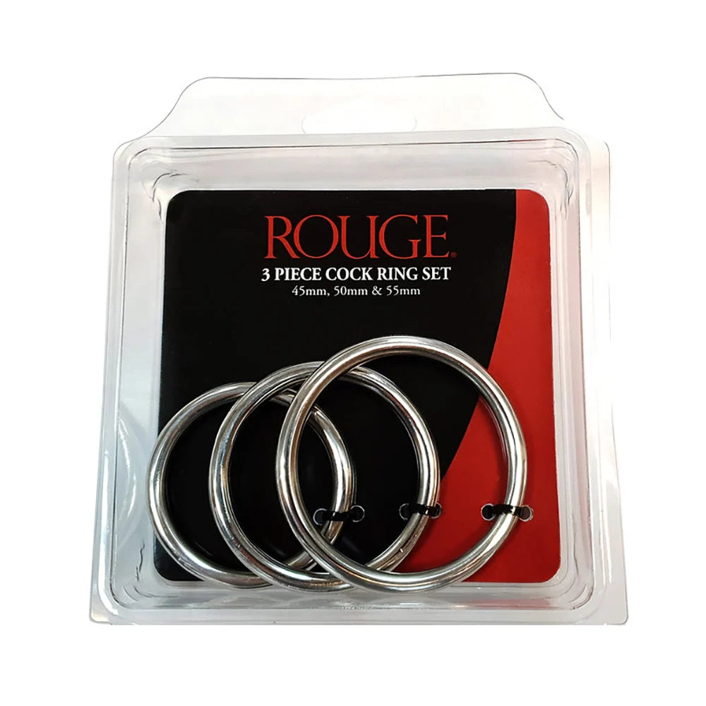 Rogue Stainless Steel 3pc Cock Ring Set