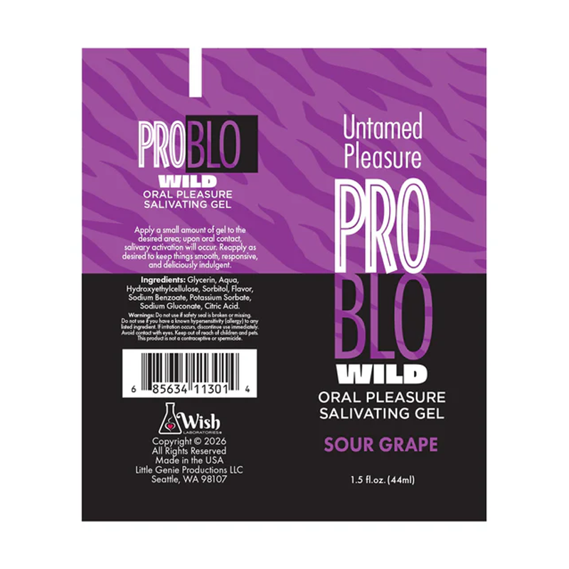 PROBLO Wild, Oral Pleasure Salivating Gel, Sour Grape 1.5oz