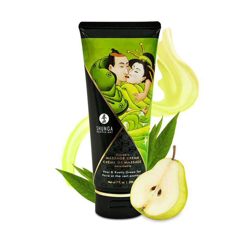 Shunga Kissable Massage Cream Pear & Exotic Green Tea