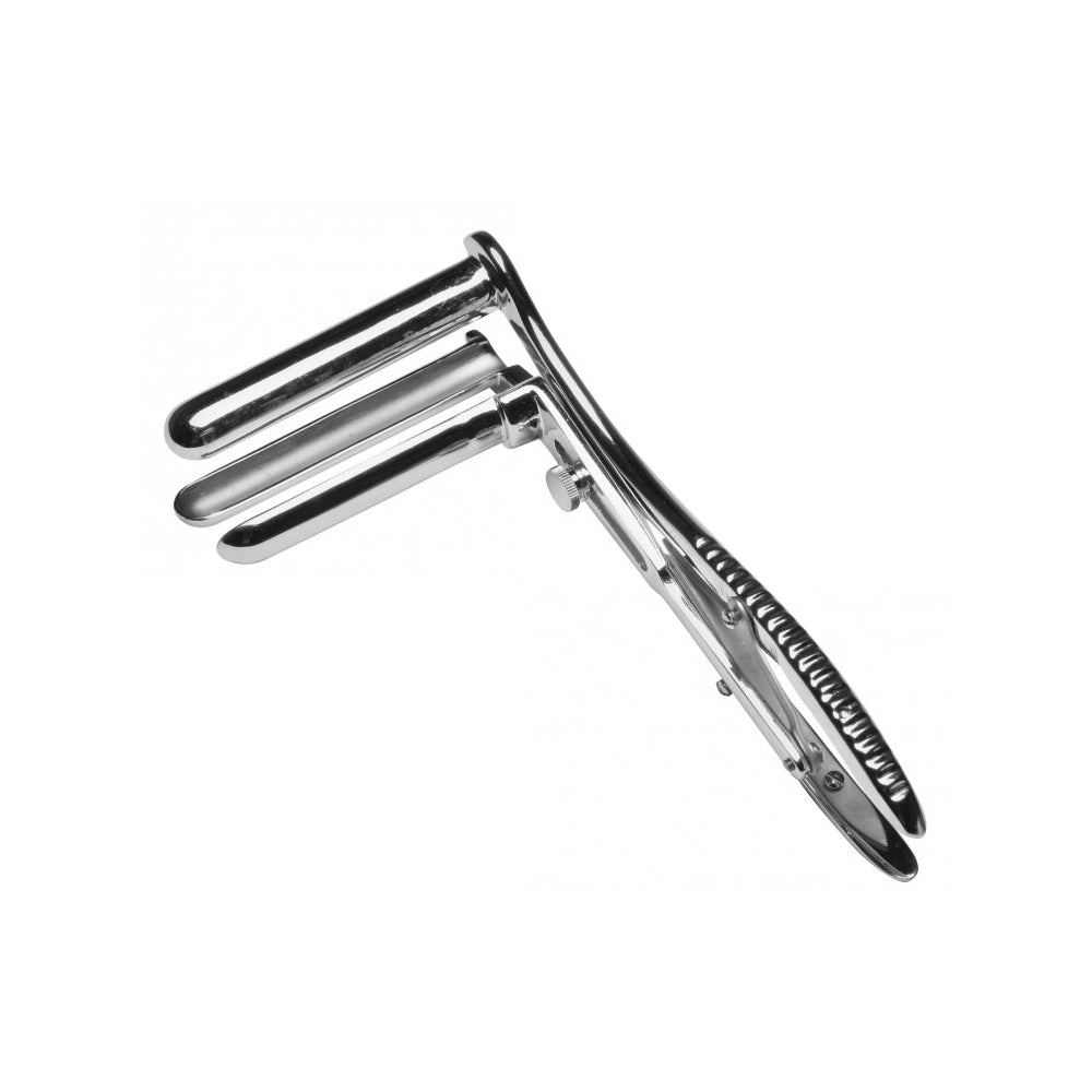 Silver 3 prong metal anal speculum example photo.