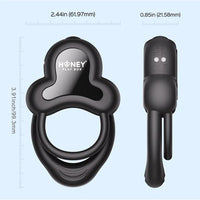 Anello vibrating double cock ring measurement photo