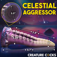 Astropus multi colored dildo measurement photo.