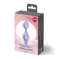 Lilac B balls duo anal plug inside packaging.