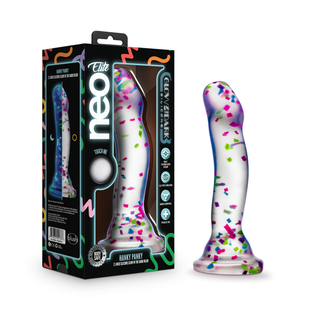 Neo Elite Hanky Panky Confetti Dildo by Blush