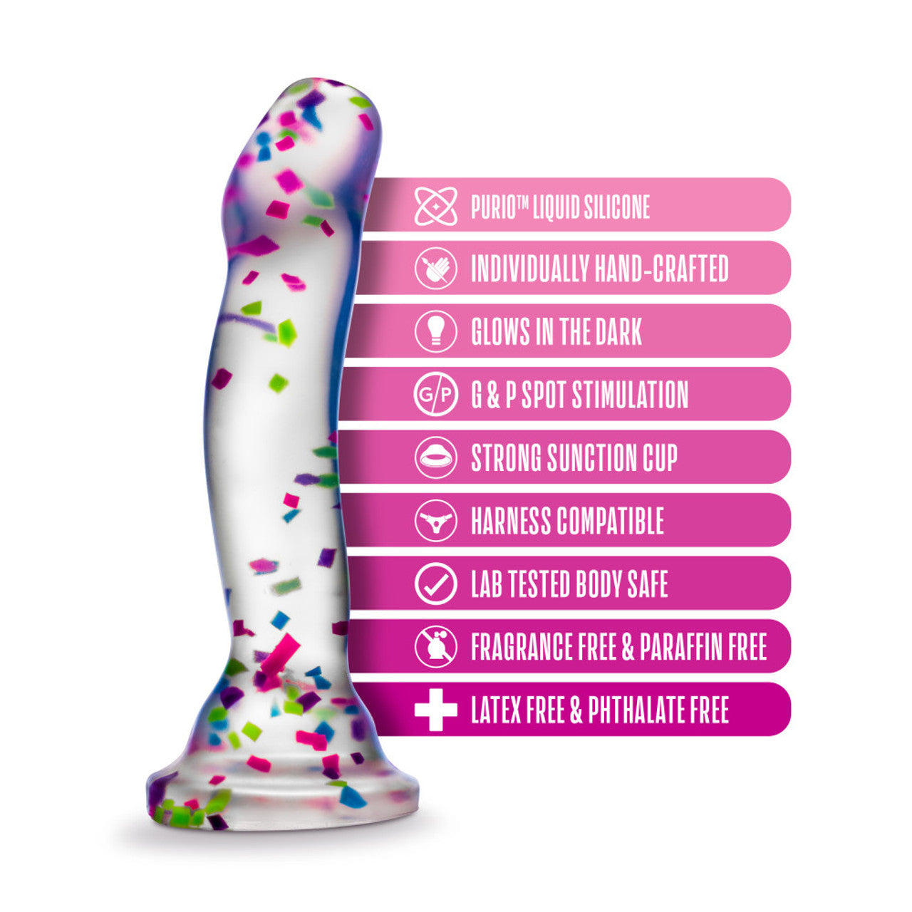 Neo Elite Hanky Panky Confetti Dildo by Blush