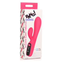Pink bang digital rabbit vibrator inside packaging.