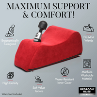 Red deluxe wand saddle features photo.