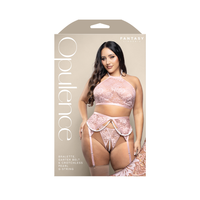 Beige 3pc lingerie set queen size inside packaging.