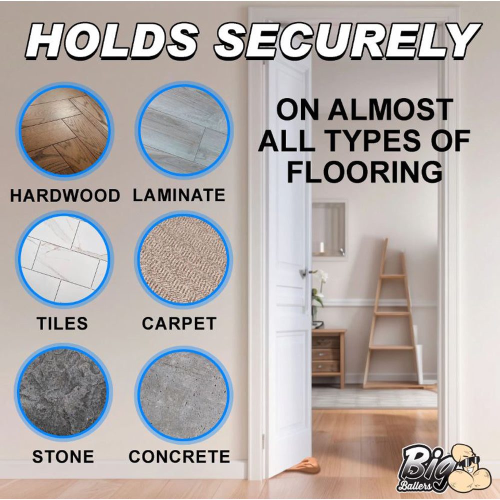 Big balls beige door stop floor type example photo.