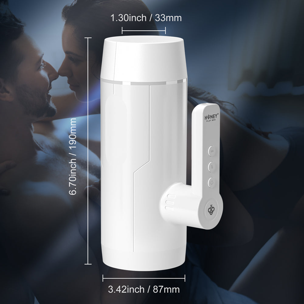 White masturbator measurement photo