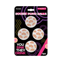 Boobie beer pong balls 4pk in packaging