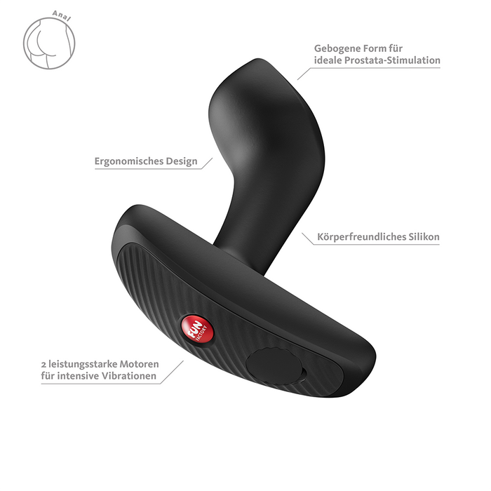 Black bootie vibe anal plug vibrator example photo.