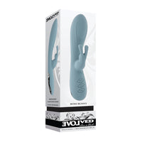 Blue boss bunny vibrator inside packaging.