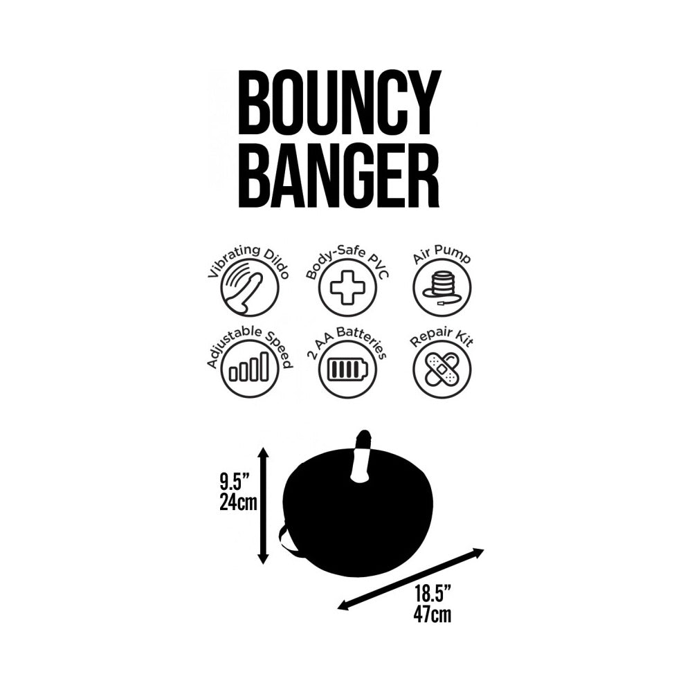 Bouncy banger vibrating inflatable dildo sex cushion measurement photo