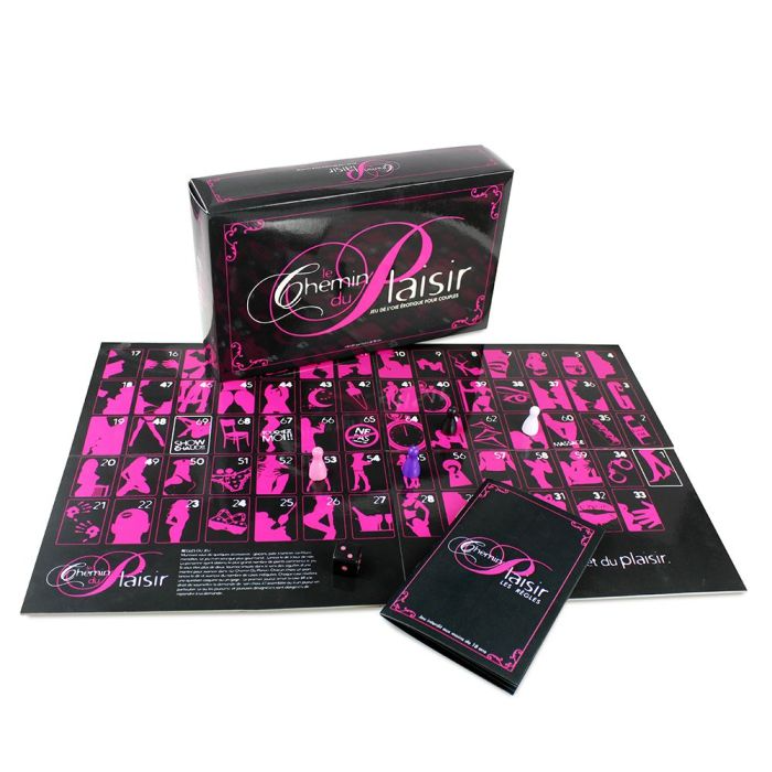 Chemin du plaisir french version beside packaging