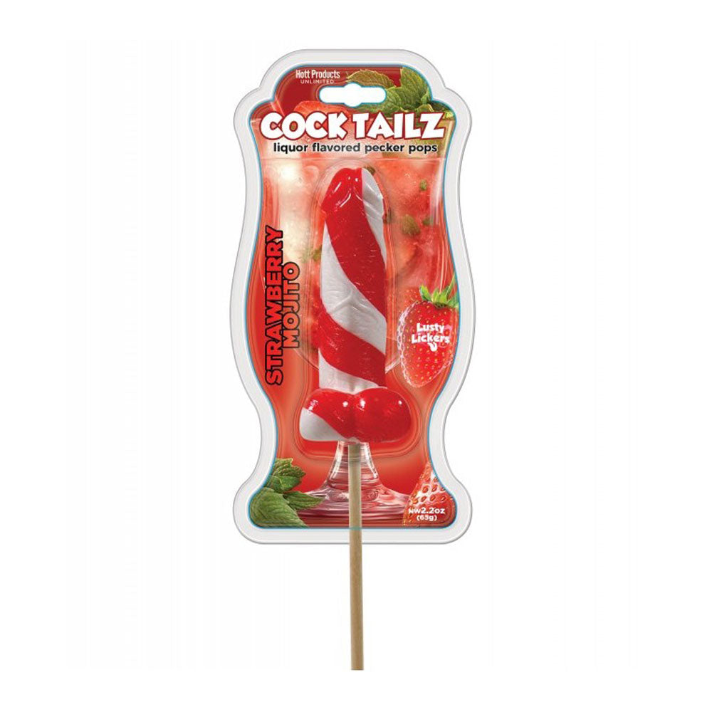 Cocktailz strawberry mojito sucker in packaging