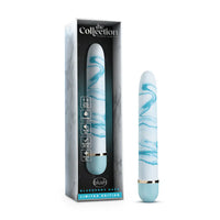 blue & white swirl sleek vibrator 