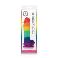 Pride edition 5'' suction cup dildo inside packaging.