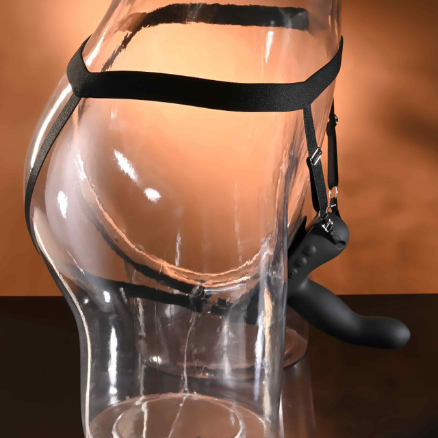 Black strap on harness wearable example photo.