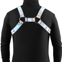 Cosmo silver chest harness back adjustable example photo.