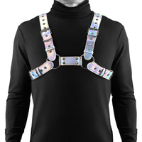 Rogue silver chest harness large/x-large adjustable strap front example photo.