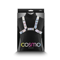 Silver large/x-large dare harness inside packaging.
