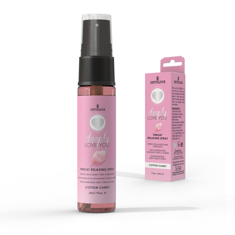 Deeply love you cotton candy featuring 29l spray bottle beside packaging.