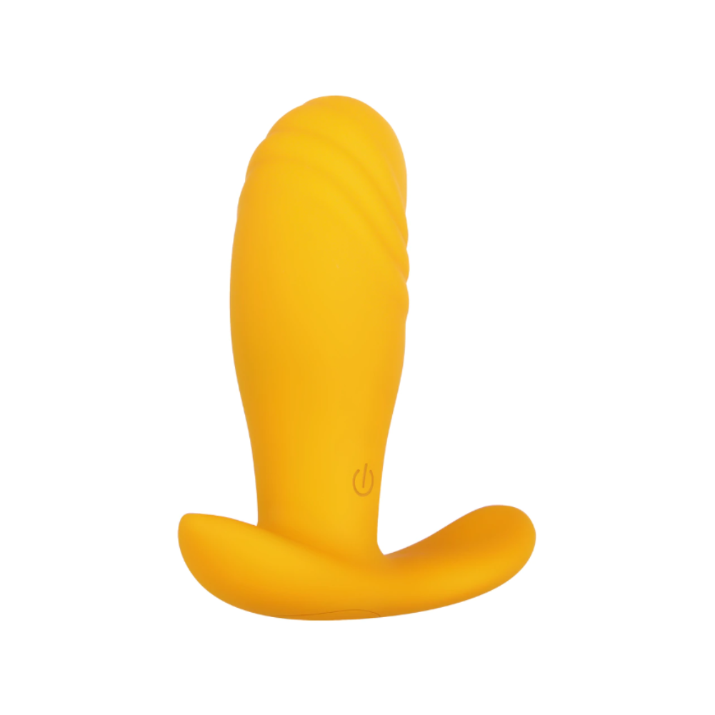 Yellow wearable creamsicle vibrator example photo.