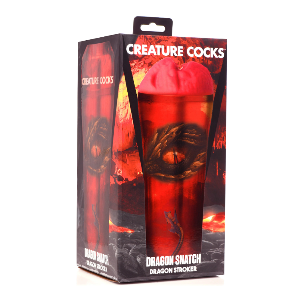 Dragon snatch stroker red inside packaging.