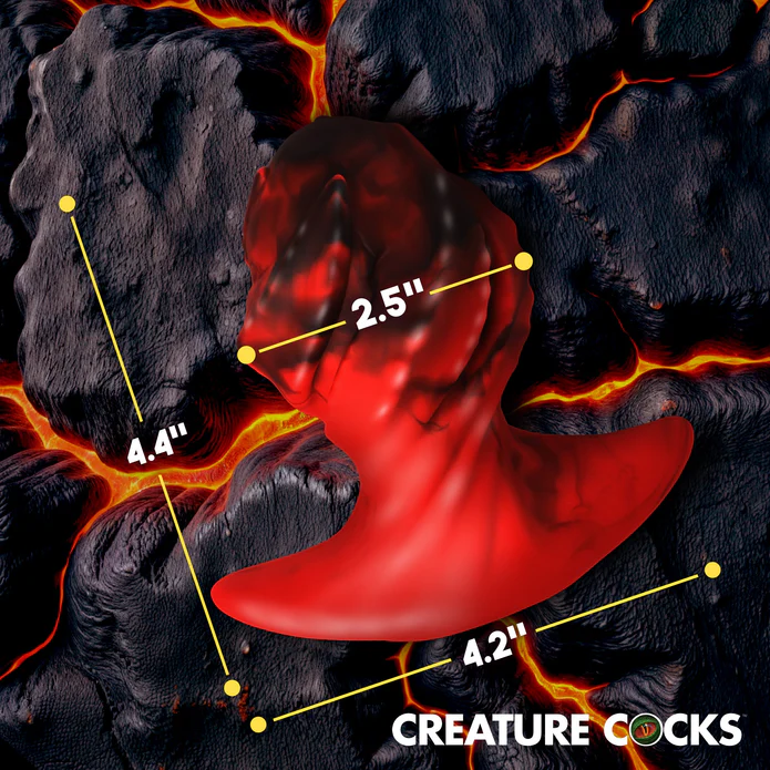 Red creature cock large dragon spawn measurement photo.