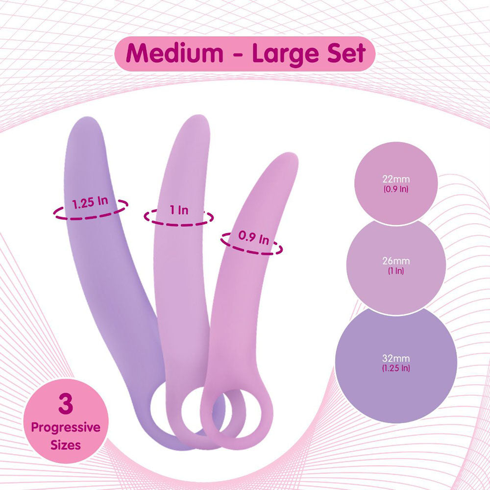 3 piece dilator kit measurement photo.