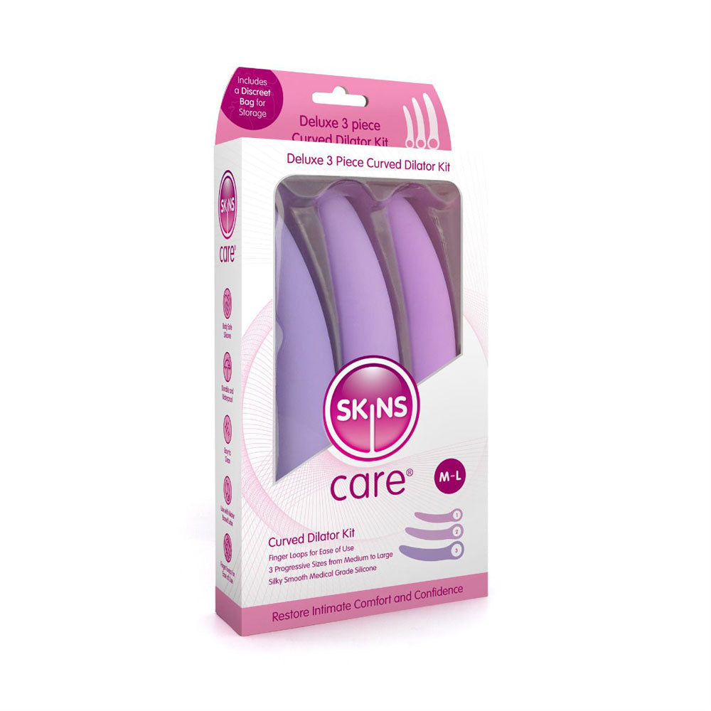Lilac Skins 3 piece curved dilator kit featuring medium to large sizes 