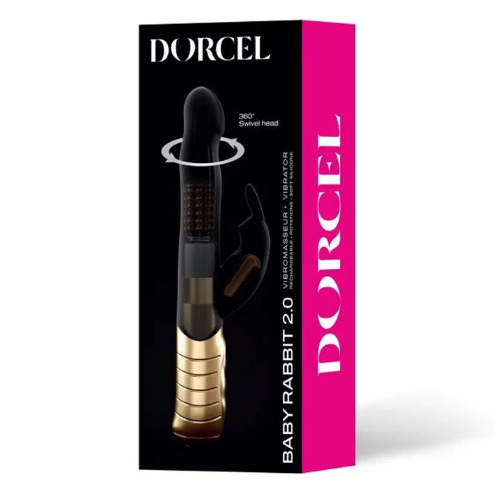 black rabbit vibrator on box packaging