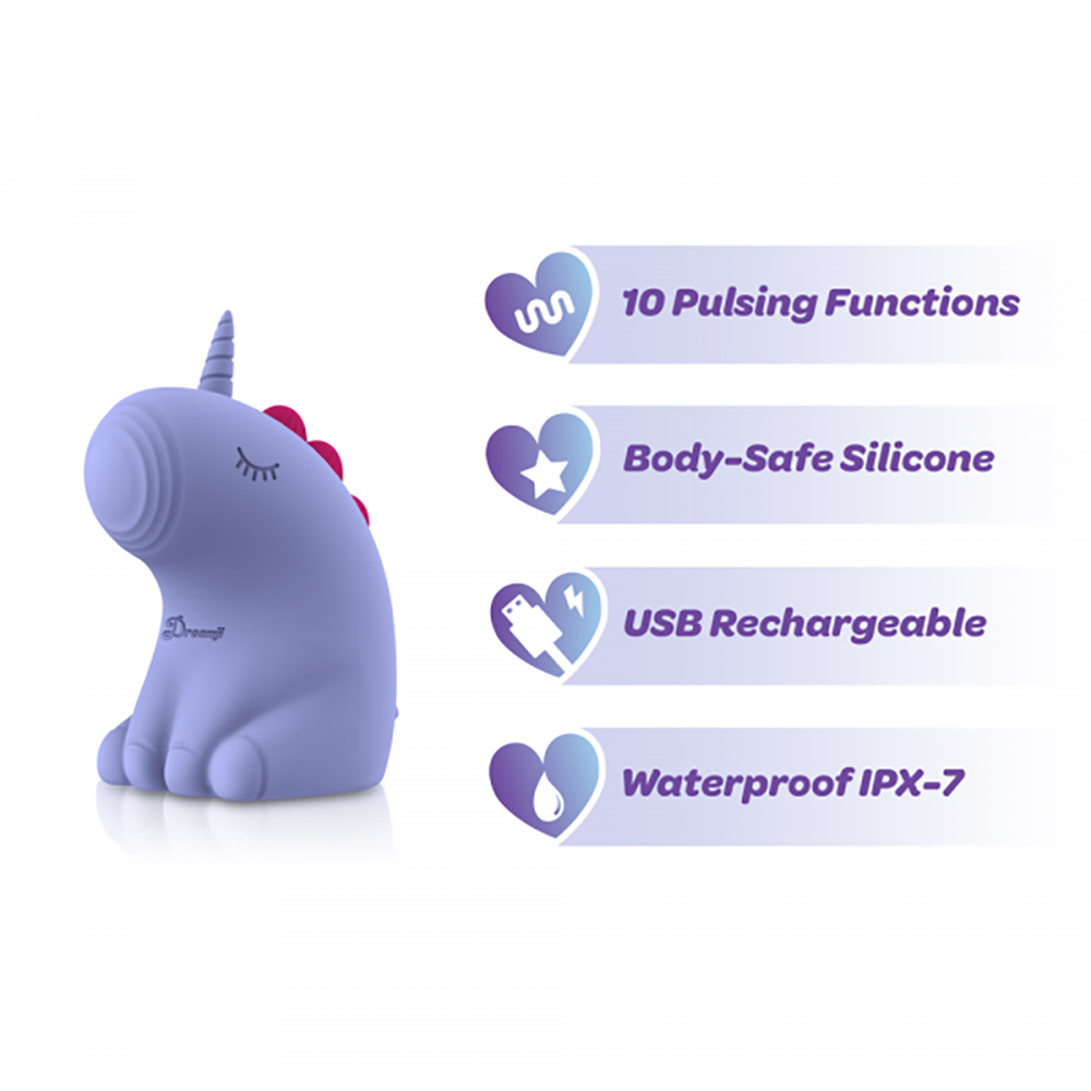Purple pulse unicorn vibrator information example photo.