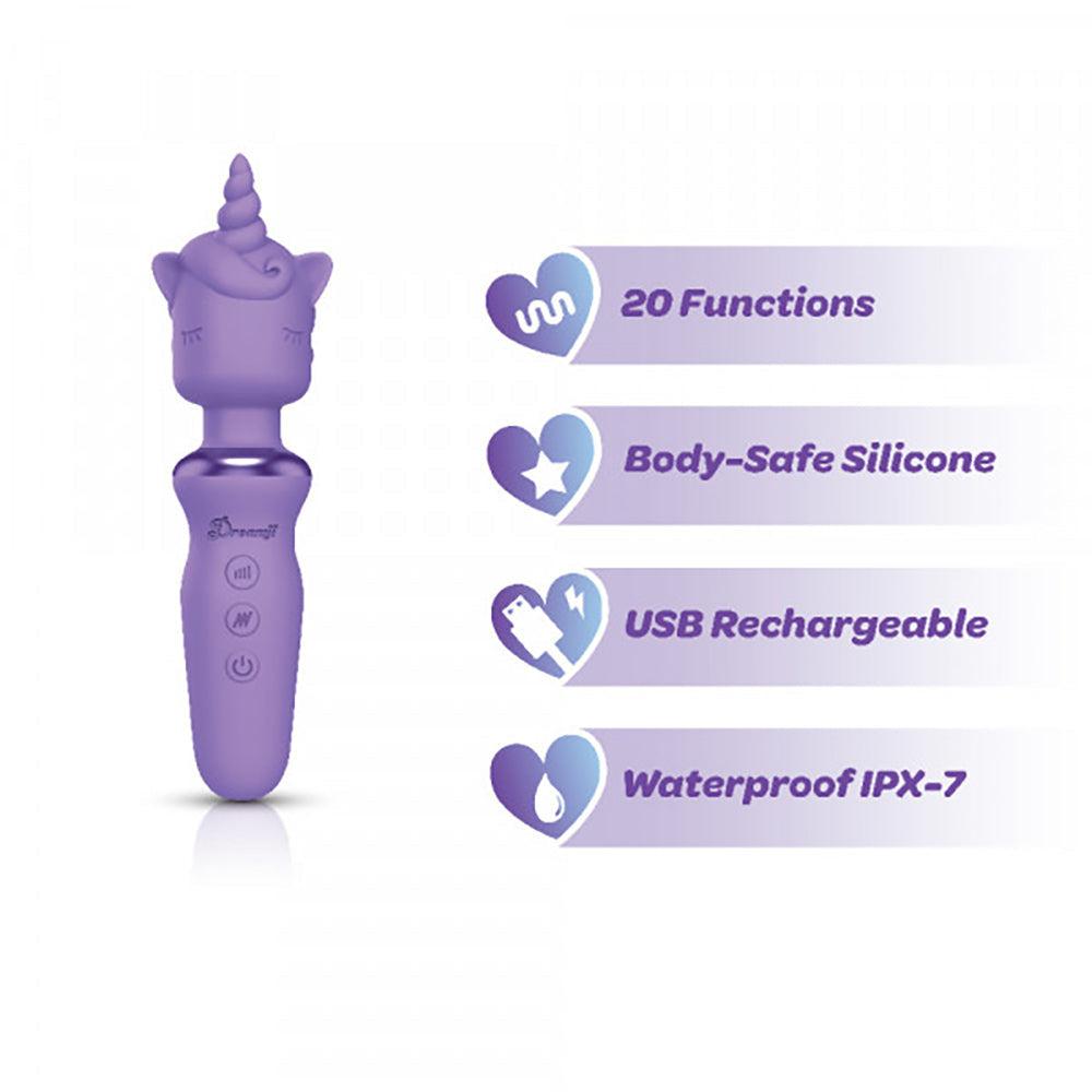 Purple wand information example photo.