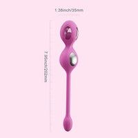 Pink Kegel trainer measurement photo