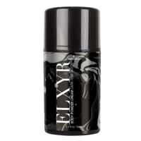 Black 50ml container of Sensuva Elyxr Body Powder Cream on a white background.
