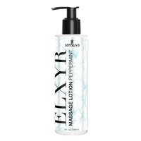 Peppermint leg & foot lotion featuring 236ml squeeze top bottle.
