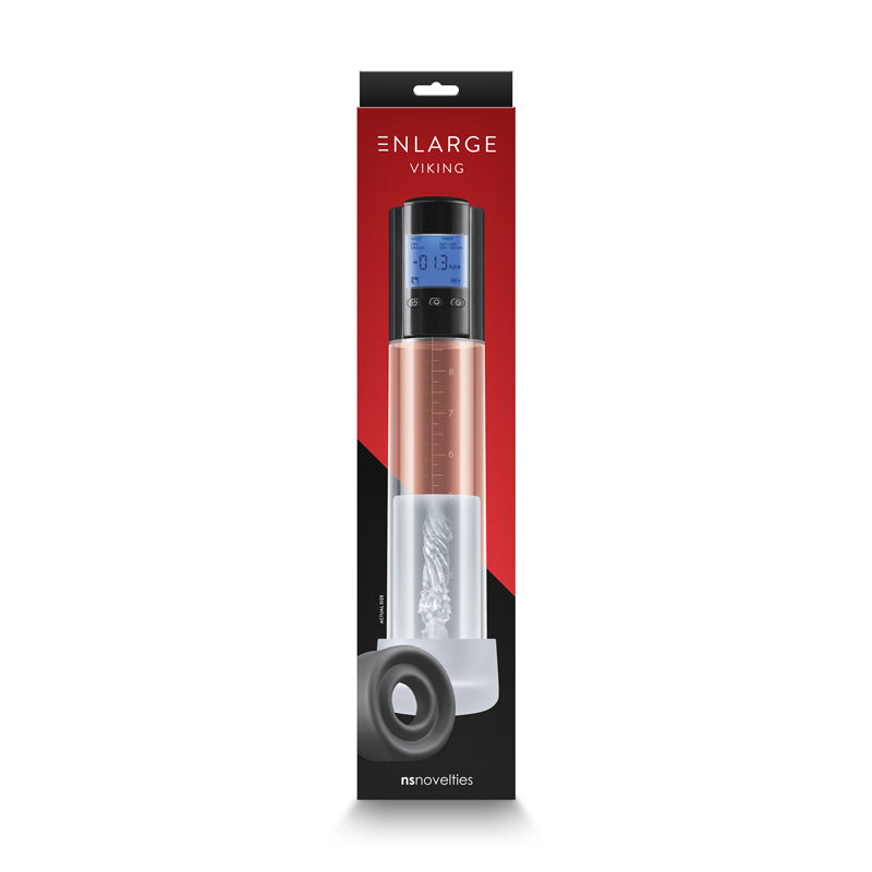 Enlarge Viking clear penis pump inside packaging.