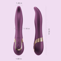 Purple oral licking vibrator measurement photo